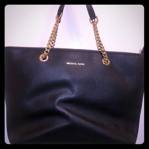 Michael Kors Medium Size Black Leather Tote
